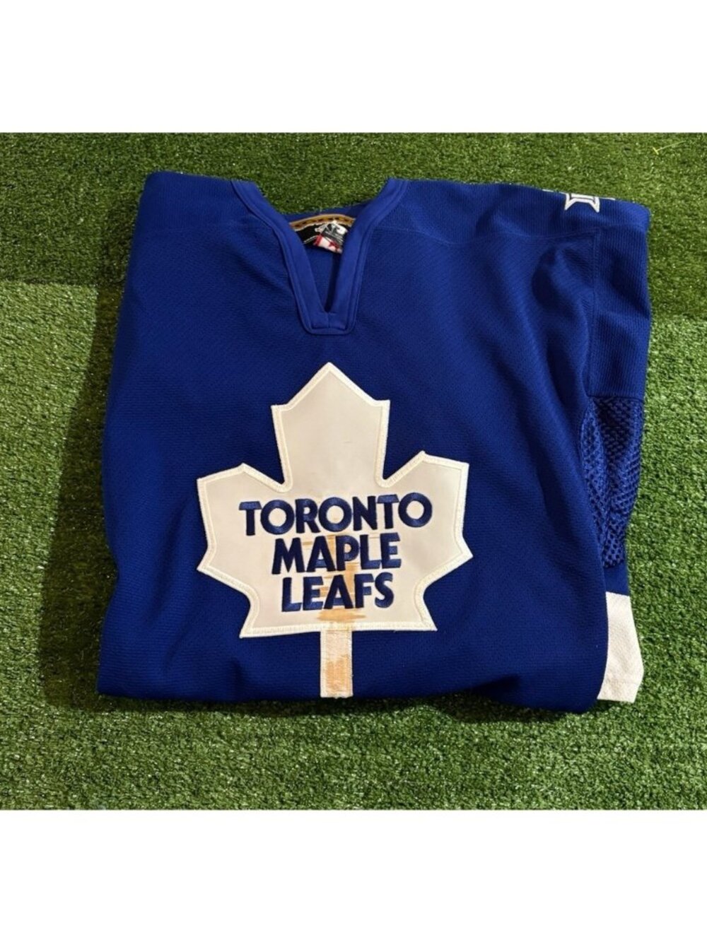 Vintage Toronto Maple Leafs jersey mens XL blue white koho sweater long sleeve
